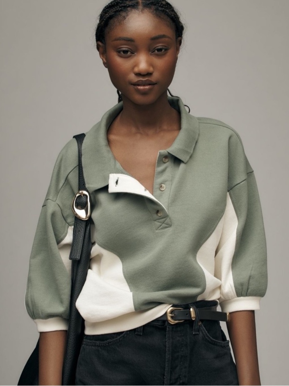 The Niki Bubble Sweatshirt color block edition